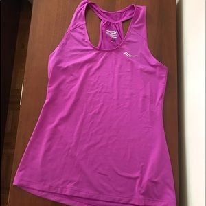 Saucony Purple Running Tank Sz M